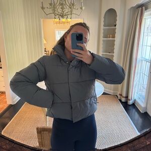 Alo Gold Rush Puffer in Steel Grey Color Size Small